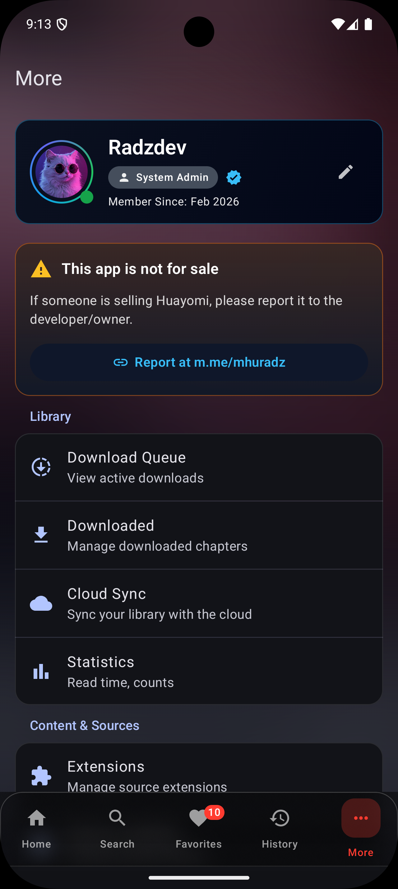 Huayomi — More screen